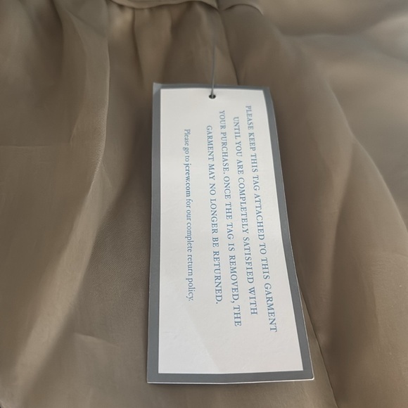 J. Crew Gold Sheath Mini Dress Plunge Neckline Ruffles Size 8 Silk Party Wedding - Picture 8 of 8